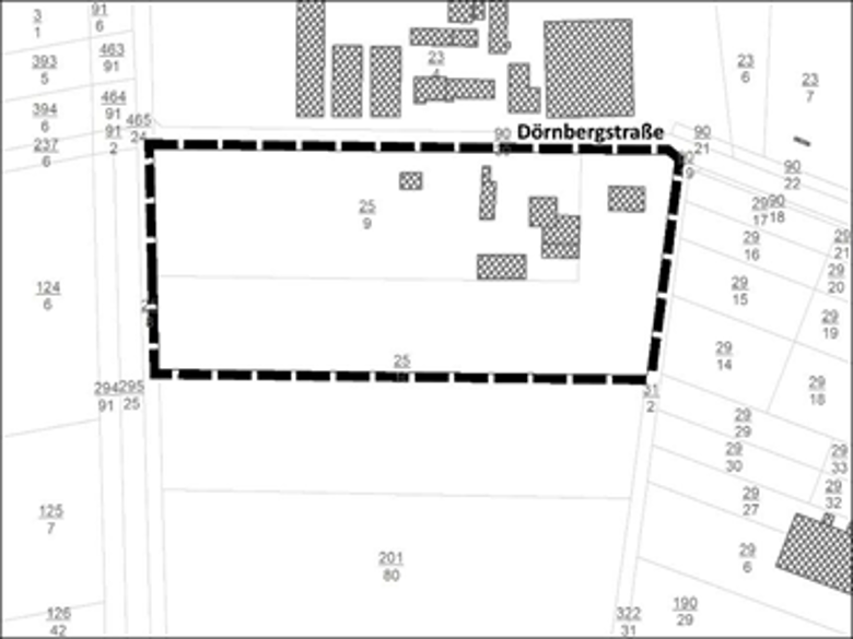 Bebauungsplan Auszug Geltungsbereich Teil A des Bebauungsplanes Nr. 38 „Hinter der Mönchswiese“