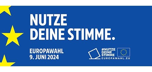 Logo "Nutze deine Stimme, Europawahl 2024"