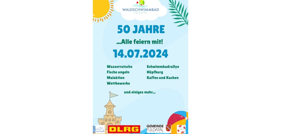 Plakat 50 Jahre Waldschwimmbad