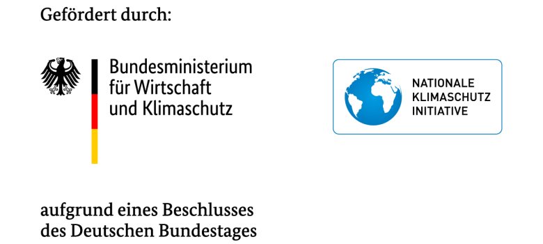 Gefördert durch Bundesministerium für Wirtschaft und Klimaschutz und Nationale Klimaschutz Initiative aufgrund eines Beschlusses des Deutschen Bundestages